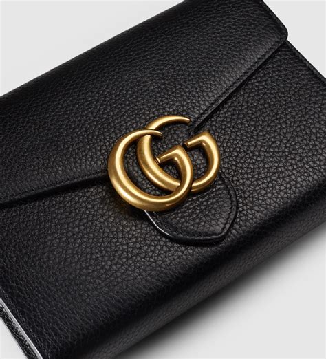 gucci gg marmont 2.0 matelassé leather wallet on a chain|GG Marmont chain wallet.